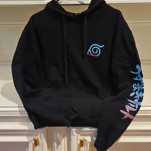 Black Hoodie with Colorful Sleeve Design